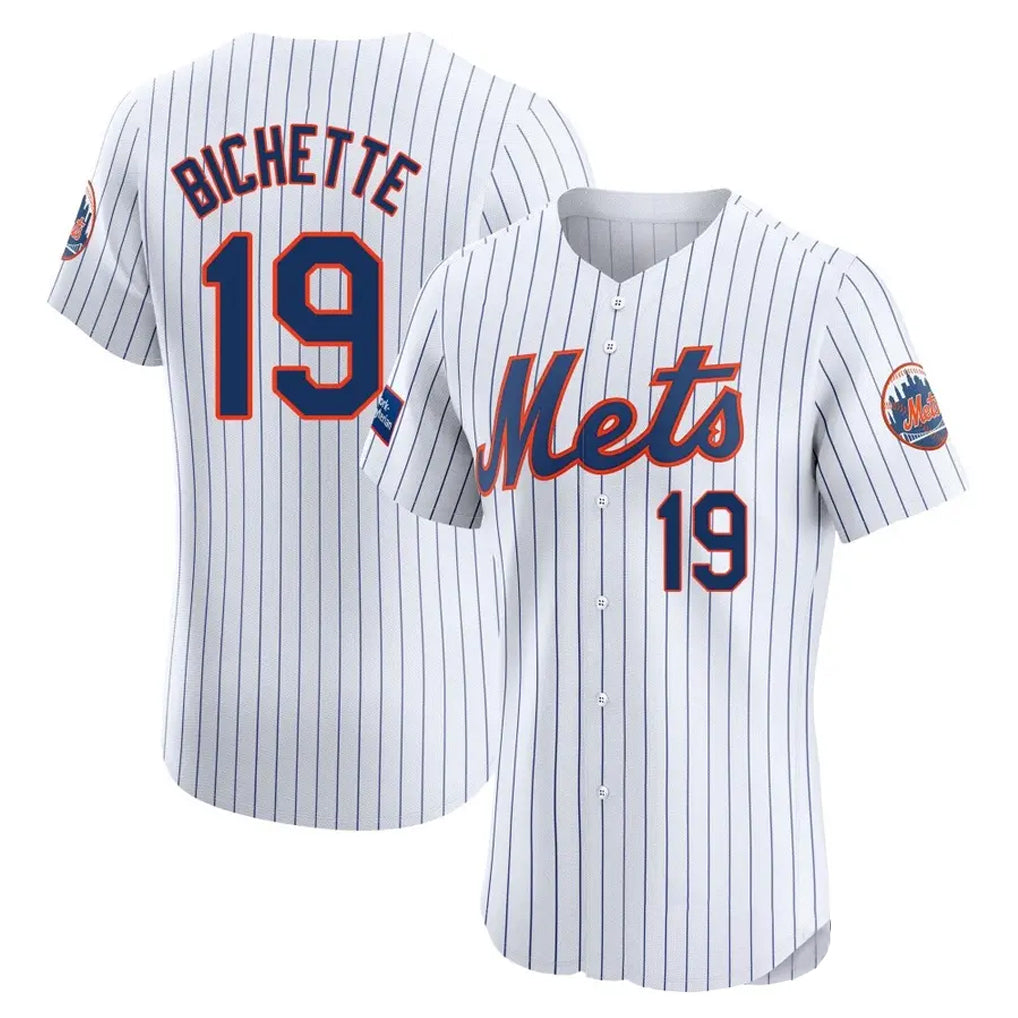 TRASK NY.Mets #19 Bo Bichette Player White Home Limited Elite Stitched Jerseys