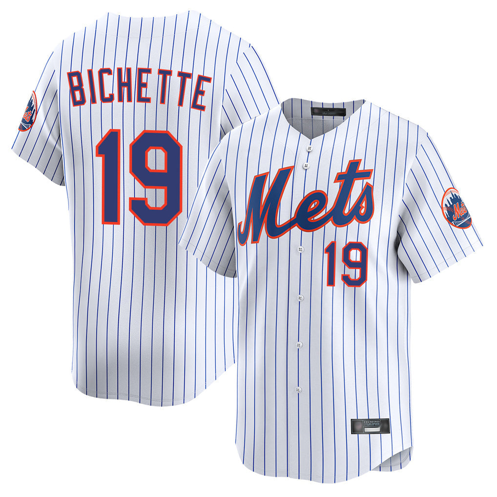 TRASK NY.Mets #19 Bo Bichette Player White Home Limited Stitched Jerseys