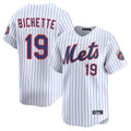 TRASK NY.Mets #19 Bo Bichette Player White Home Limited Stitched Jerseys