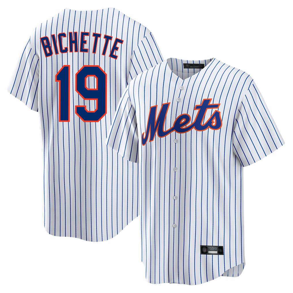 TRASK NY.Mets #19 Bo Bichette Player White Home Replica Stitched Jerseys