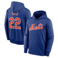 TRASK NY.Mets #22 Juan Soto Player Royal Club Pullover Hoodie Game Stitched Jerseys