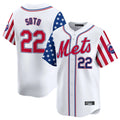 TRASK NY.Mets #22 Juan Soto Player White 2025 Independence Day Vapor Premier Limited  Stitched Jerseys