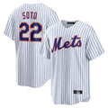 TRASK NY.Mets #22 Juan Soto Player White Home Game Stitched Jerseys