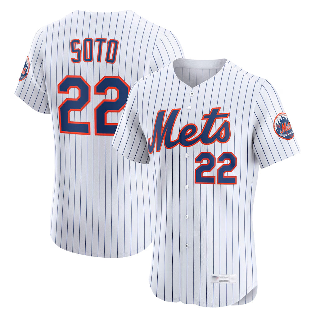 TRASK NY.Mets #22 Juan Soto Player White Home Limited Elite Stitched Jerseys