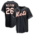 TRASK NY.Mets #26 Nolan McLean Player Black Fashion Out Game Stitched Jerseys