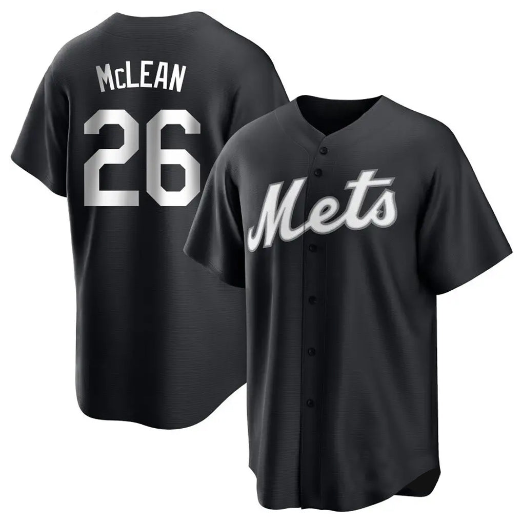 TRASK NY.Mets #26 Nolan McLean Player Black Home Game Stitched Jerseys