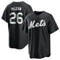 TRASK NY.Mets #26 Nolan McLean Player Black Home Game Stitched Jerseys