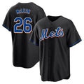 TRASK NY.Mets #26 Nolan McLean Player Black Replica Home Game Stitched Jerseys