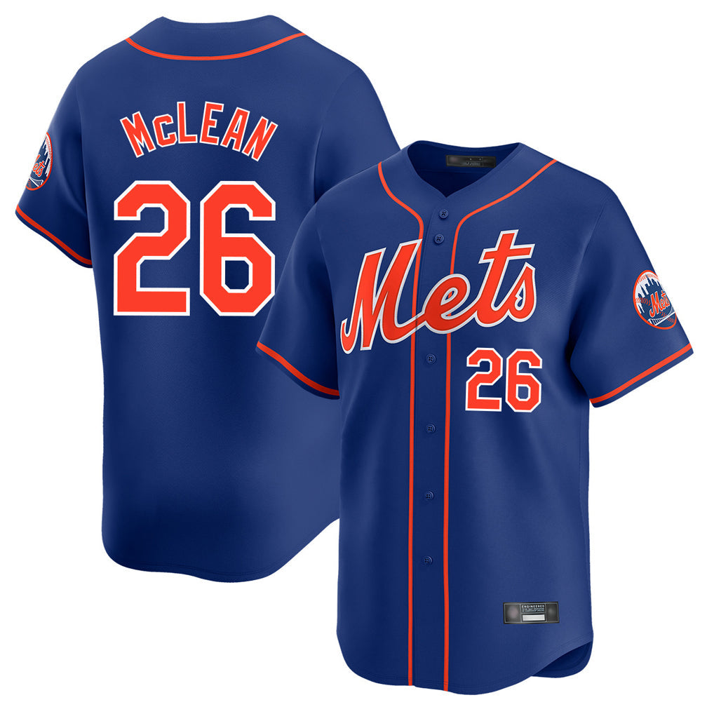 TRASK NY.Mets #26 Nolan McLean Player Royal Home Limited Stitched Jerseys