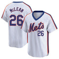 TRASK NY.Mets #26 Nolan McLean Player White Cooperstown Collection T-shirt Game Stitched Jerseys