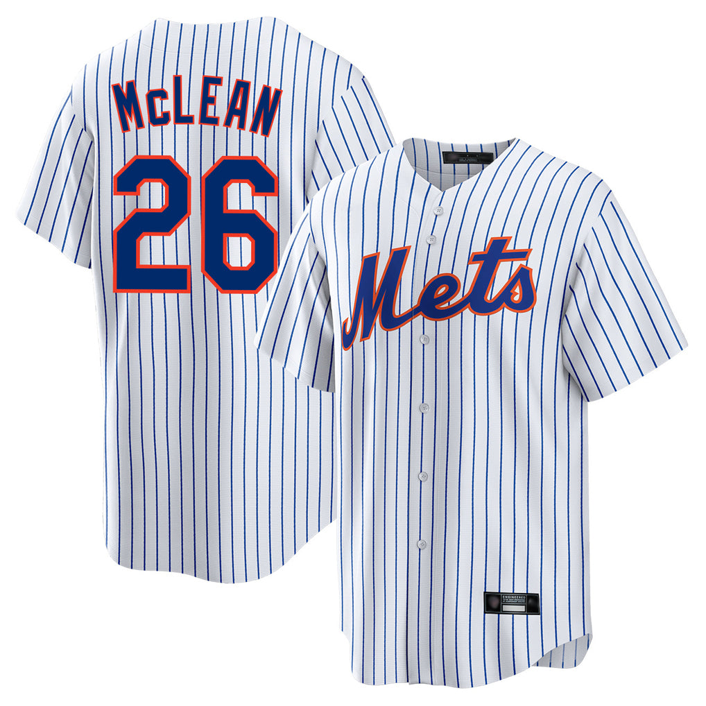 TRASK NY.Mets #26 Nolan McLean Player White Home Game Stitched Jerseys