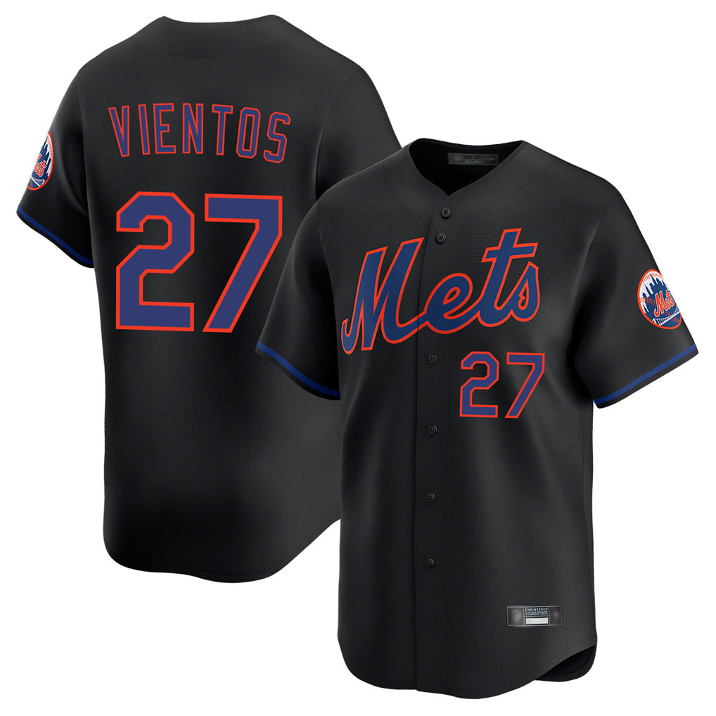 TRASK NY.Mets #27 Mark Vientos Player Black Alternate Home Limited Stitched Jerseys