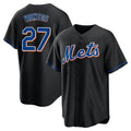 TRASK NY.Mets #27 Mark Vientos Player Black Replica Home Game Stitched Jerseys