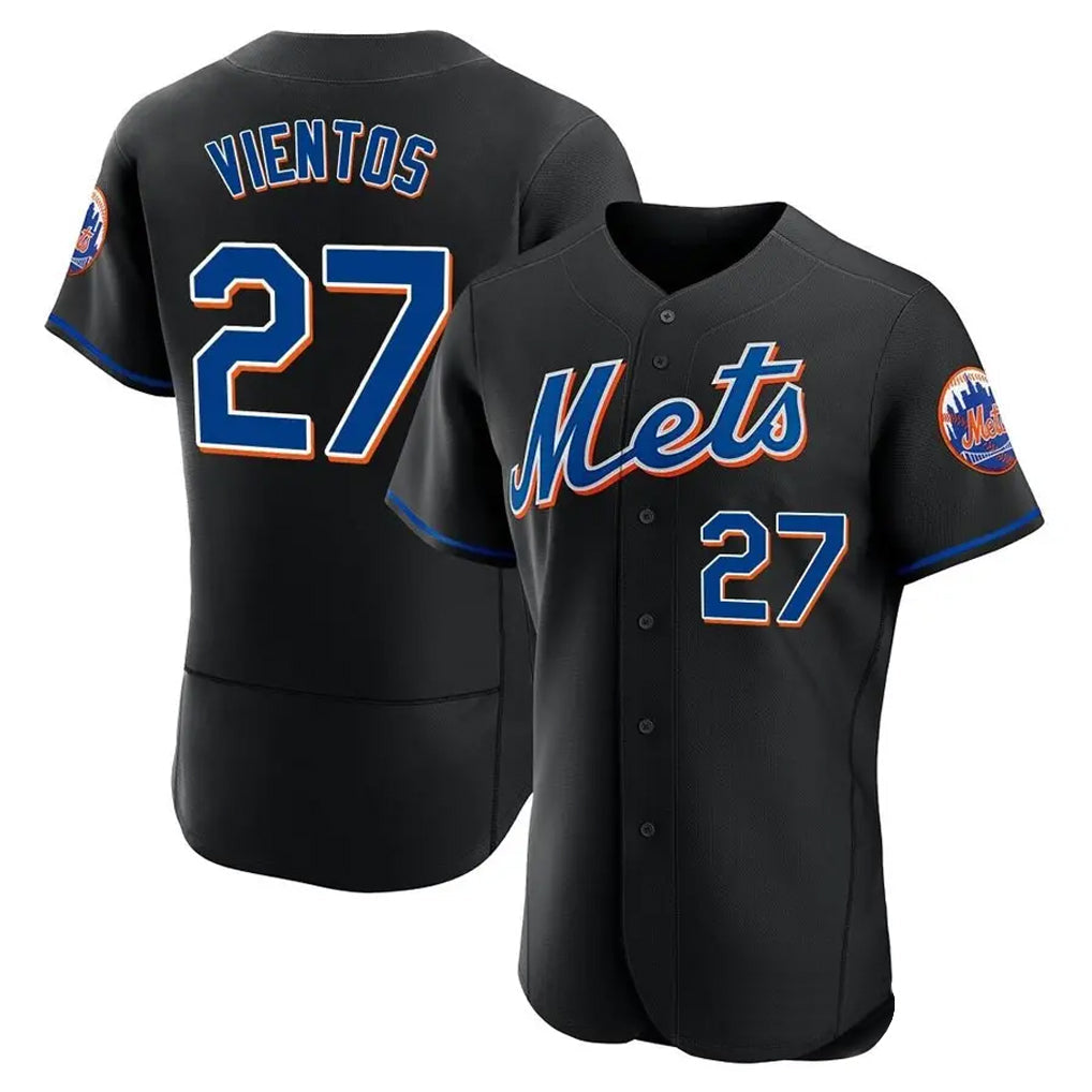 TRASK NY.Mets #27 Mark Vientos Player Black Replica Home Limited Elite Stitched Jerseys