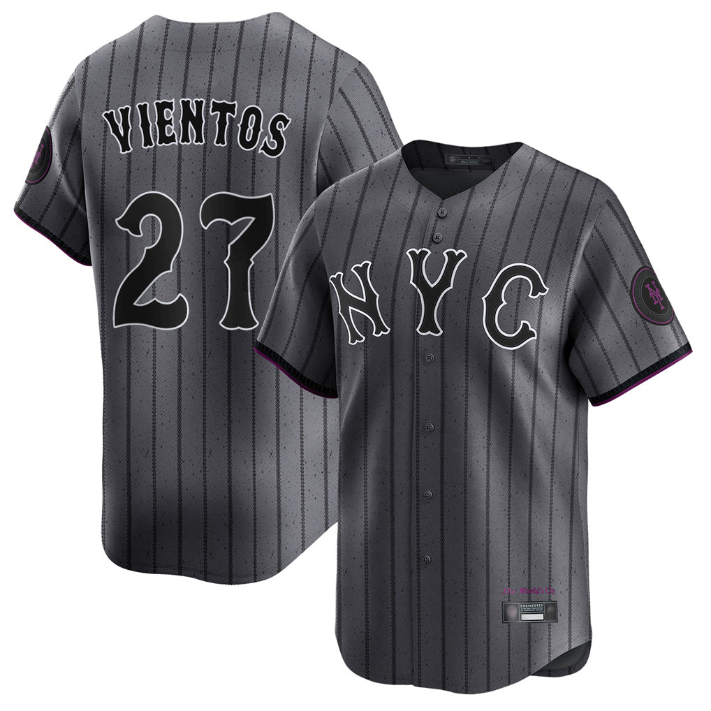 TRASK NY.Mets #27 Mark Vientos Player Gray City Connect Limited Stitched Jerseys