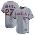 TRASK NY.Mets #27 Mark Vientos Player Gray Road Limited Home Stitched Jerseys