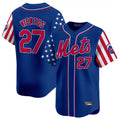 TRASK NY.Mets #27 Mark Vientos Player Royal 2025 Independence Day Vapor Premier Limited  Stitched Jerseys