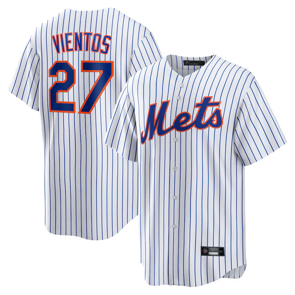 TRASK NY.Mets #27 Mark Vientos Player White Home Game Stitched Jerseys