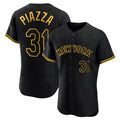 TRASK NY.Mets #31 Mike Piazza Player Black Snake Skin City Home Limited Elite Stitched Jerseys