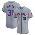 TRASK NY.Mets #31 Mike Piazza Player Gray Road Limited Elite Home Stitched Jerseys