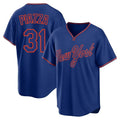 TRASK NY.Mets #31 Mike Piazza Player Royal T-shirt Home Game Stitched Jerseys