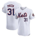TRASK NY.Mets #31 Mike Piazza Player White Home Limited Elite Stitched Jerseys
