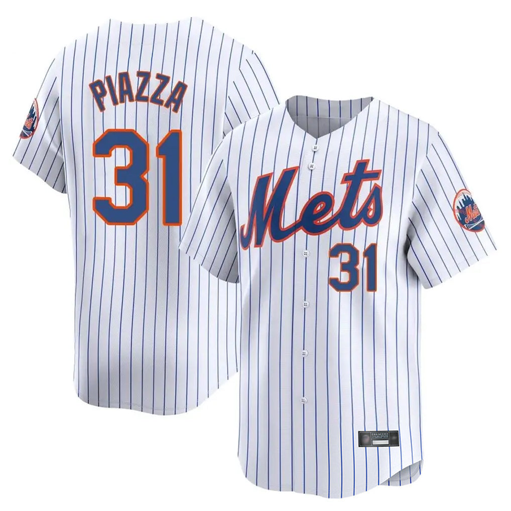 TRASK NY.Mets #31 Mike Piazza Player White Home Replica Stitched Jerseys