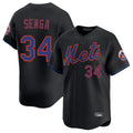 TRASK NY.Mets #34 Kodai Senga Player Black Alternate Home Limited Stitched Jerseys