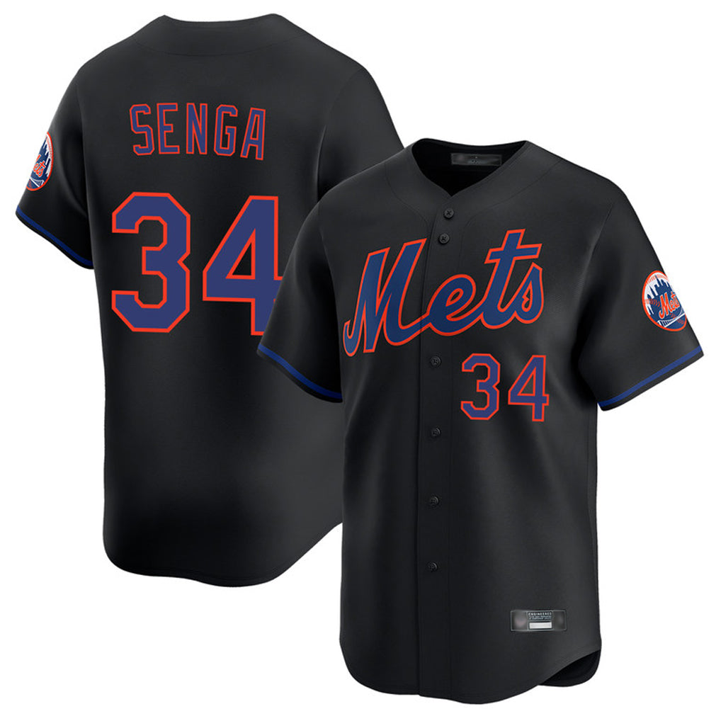 TRASK NY.Mets #34 Kodai Senga Player Black Alternate Home Limited Stitched Jerseys