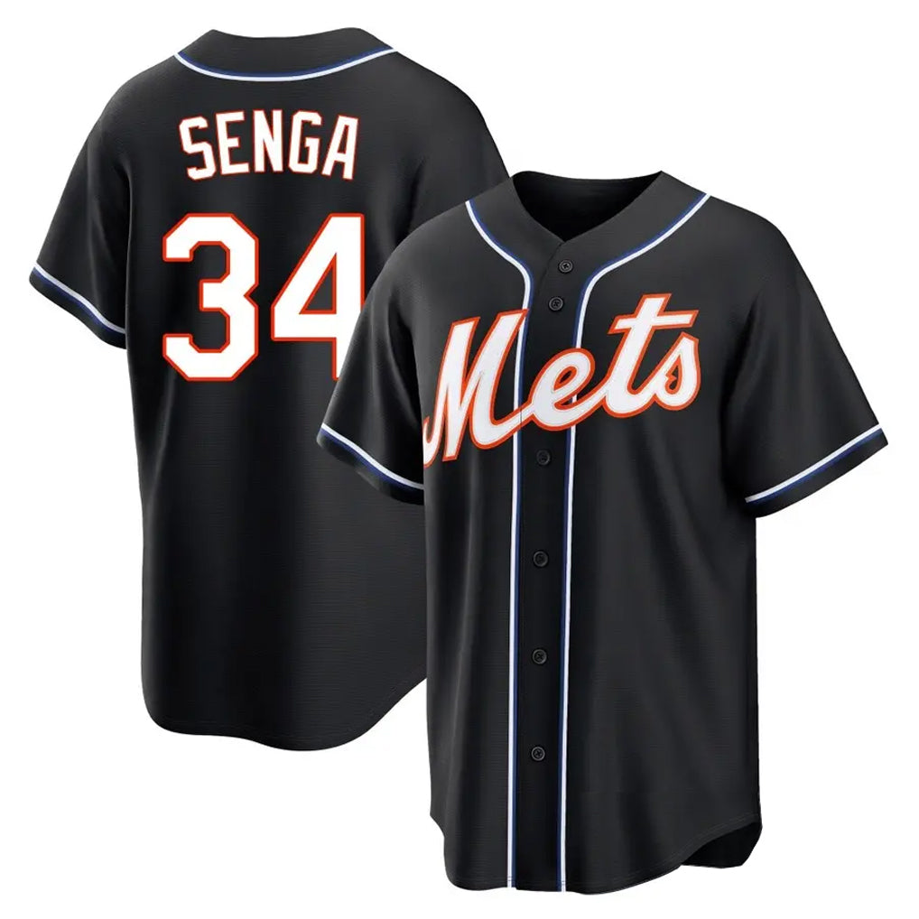 TRASK NY.Mets #34 Kodai Senga Player Black Fashion Out Game Stitched Jerseys