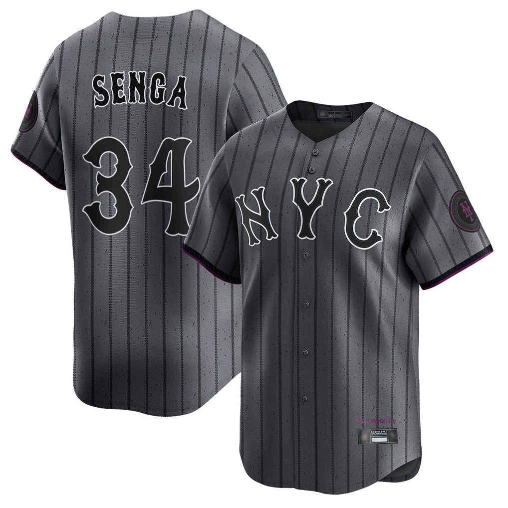 TRASK NY.Mets #34 Kodai Senga Player Gray City Connect Limited Stitched Jerseys