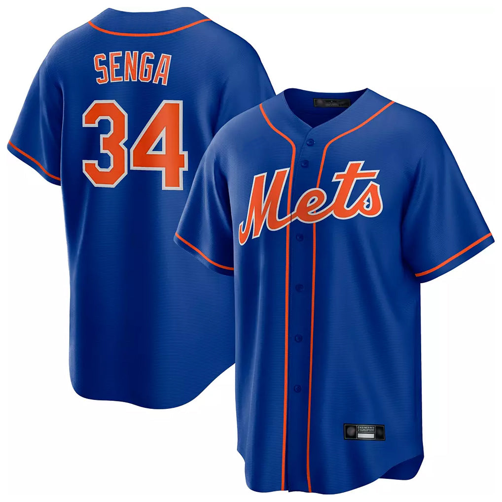 TRASK NY.Mets #34 Kodai Senga Player Royal Home Game Stitched Jerseys