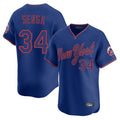 TRASK NY.Mets #34 Kodai Senga Player Royal T-shirt Home Limited Elite Stitched Jerseys