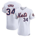 TRASK NY.Mets #34 Kodai Senga Player White Home Limited Elite Stitched Jerseys