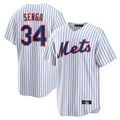 TRASK NY.Mets #34 Kodai Senga Player White Home Replica Stitched Jerseys