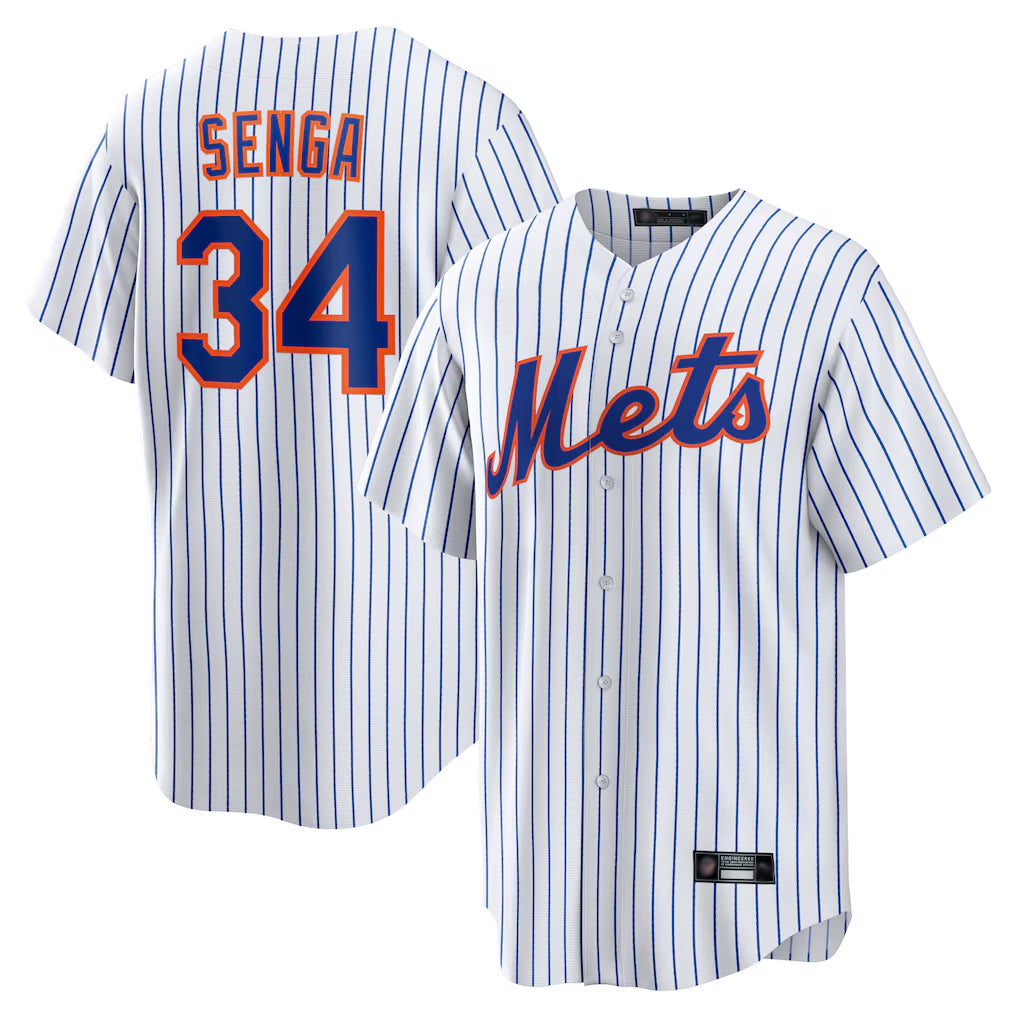 TRASK NY.Mets #34 Kodai Senga Player White Home Replica Stitched Jerseys