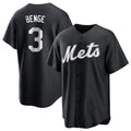 TRASK NY.Mets #3 Carson Benge Player Black Home Game Stitched Jerseys
