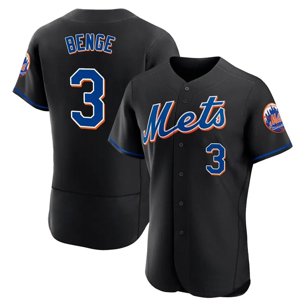 TRASK NY.Mets #3 Carson Benge Player Black Replica Home Limited Elite Stitched Jerseys