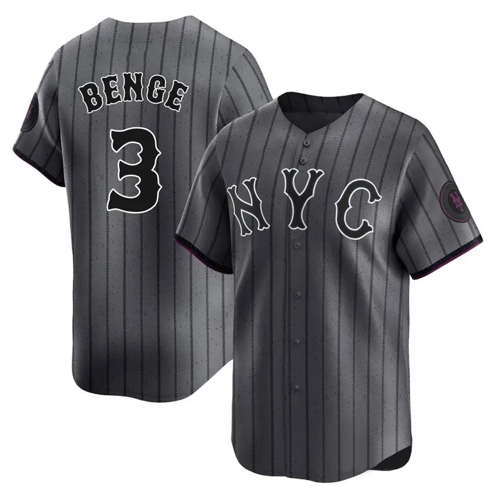 TRASK NY.Mets #3 Carson Benge Player Gray City Connect Limited Stitched Jerseys