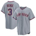 TRASK NY.Mets #3 Carson Benge Player Gray Road Home Game Stitched Jerseys