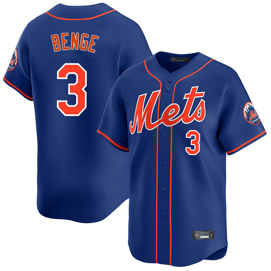 TRASK NY.Mets #3 Carson Benge Player Royal Home Limited Stitched Jerseys