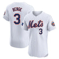TRASK NY.Mets #3 Carson Benge Player White Home Limited Elite Stitched Jerseys