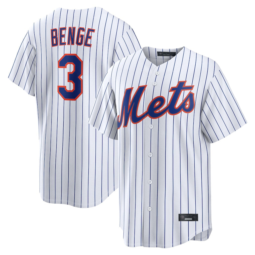 TRASK NY.Mets #3 Carson Benge Player White Home Limited Stitched Jerseys