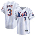 TRASK NY.Mets #3 Carson Benge Player White Home Replica Stitched Jerseys