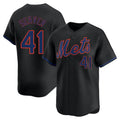 TRASK NY.Mets #41 Tom Seaver Player Black Alternate Home Limited Stitched Jerseys