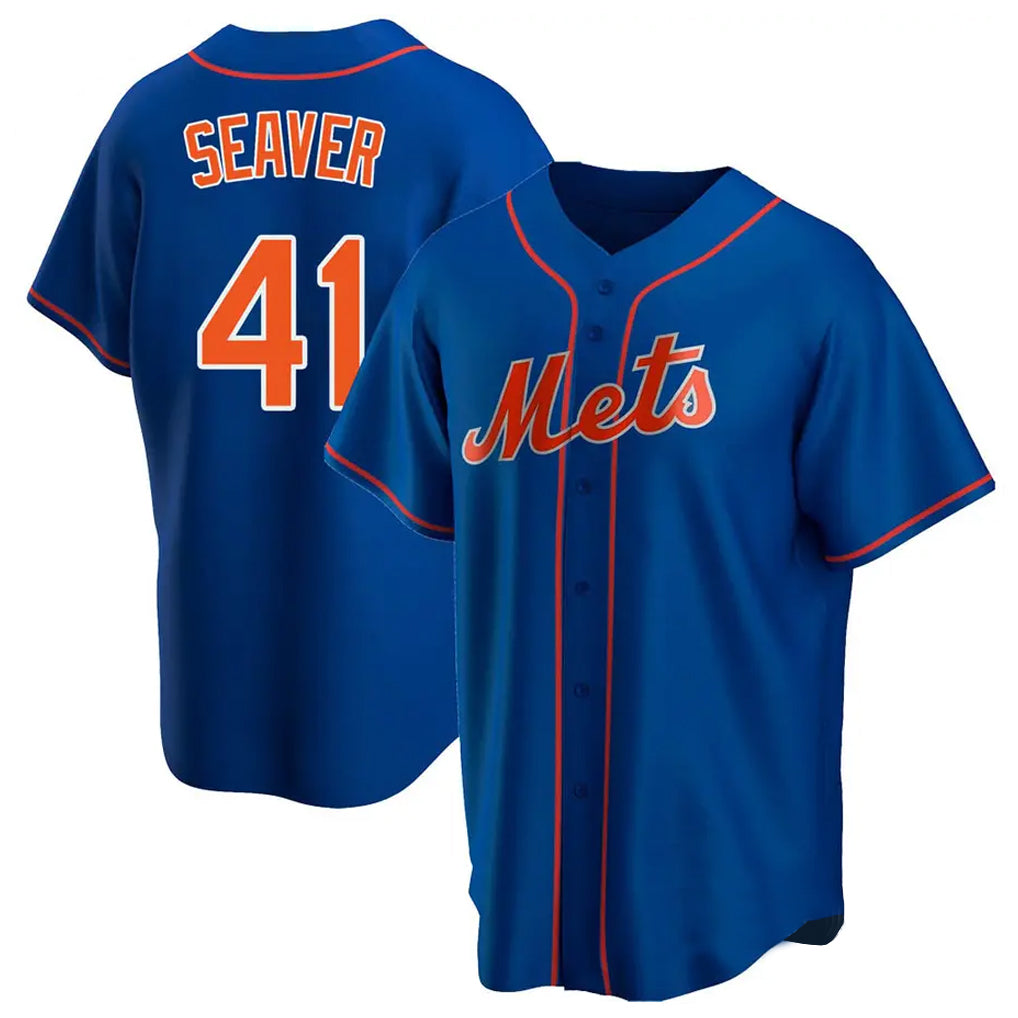 TRASK NY.Mets #41 Tom Seaver Player Royal Home Game Stitched Jerseys