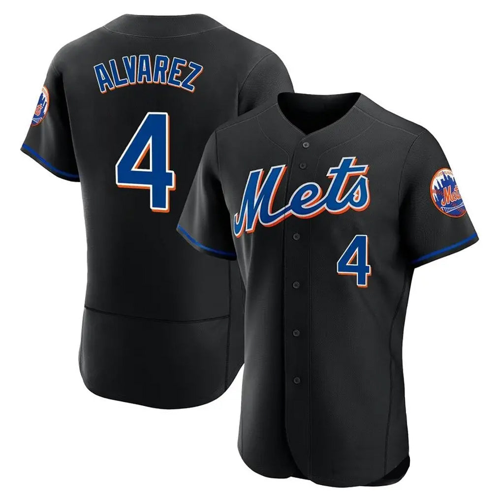 TRASK NY.Mets #4 Francisco Alvarez Player Black Replica Home Limited Elite Stitched Jerseys