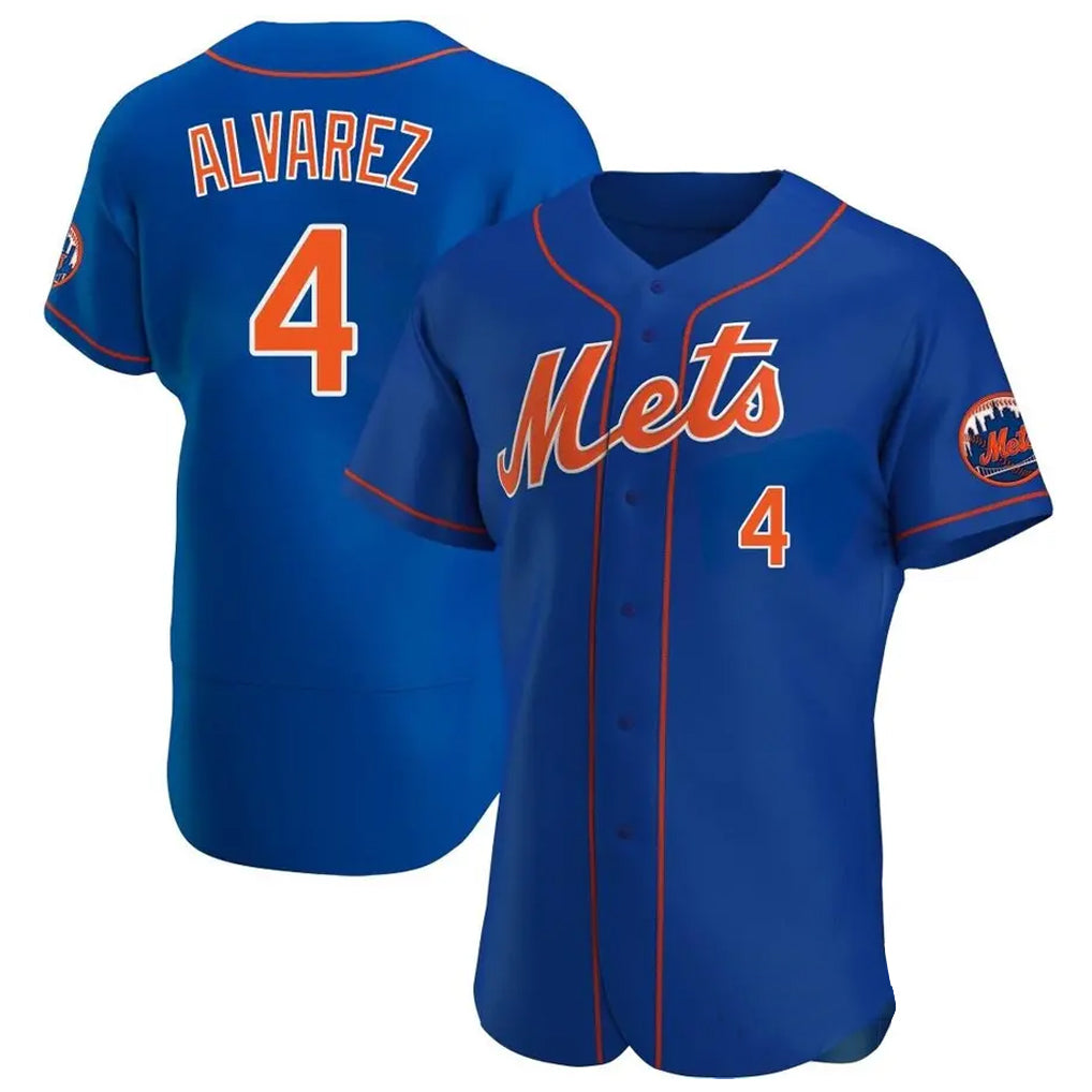 TRASK NY.Mets #4 Francisco Alvarez Player Royal Limited Elite Home Stitched Jerseys