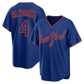 TRASK NY.Mets #4 Francisco Alvarez Player Royal T-shirt Home Game Stitched Jerseys
