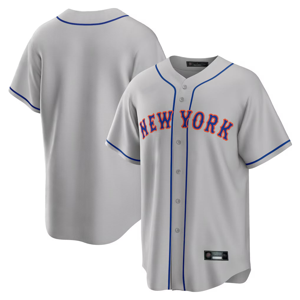 TRASK NY.Mets Blank Player Gray Road Home Game Stitched Jerseys